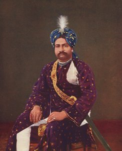 Książę Sher Zaman urodzony w 1881 r.; książę i pierwszy syn Rasul Khana; zdjęcie zrobione na początku 1900 r.; Junagadh; Gujarat; Indie autorstwa Unbekannter Künstler