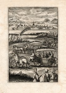 Procesja z lutnistami, Paryż, ok. 1650 r. (rycina) autorstwa Unbekannter Künstler