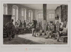 Przetwarzanie surowców, metalurgia Przetwarzanie rudy metali, Niemcy, ok. 1851 autorstwa Unbekannt