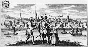 Ryga - widok na miasto nad brzegiem Dźwiny, ok. 1700 r. autorstwa Unbekannter Künstler