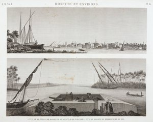 Rosetta i ujście Nilu, Egipt, ok. 1798 autorstwa Unbekannt