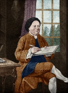 Samuel Richardson, portret. Autor angielski 19 sierpnia 1689 - 4 lipca 1761. Mason Chamberlin autorstwa Unbekannt