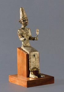 Siedząca figurka Baala, kananejskiego boga wojny, Megiddo, ok. 1300-1200 pne autorstwa Unbekannt