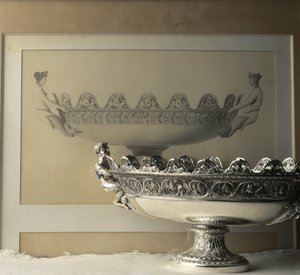 Rysunek w szlifie srebrnym wykonany przez Jean Baptiste Claude Odiot (1753-1850) i jego reprodukcja. Początek XIX wieku autorstwa Unbekannt