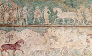 Hiszpania, Aragonia, Saragossa, Aljaferia Palace, Fresco detail autorstwa Benjamin Baud
