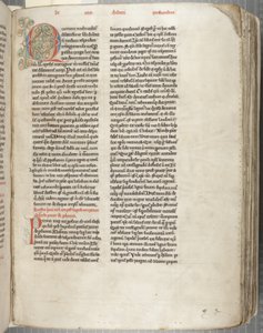 Św. Augustyn z Hippony „Opera”, Fol 106 recto, ok. 1200 (pióro i atrament na pergaminie) autorstwa Unbekannt