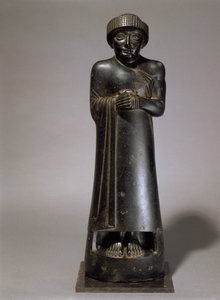 Statua Gudei, księcia Lagasz, neo-sumeryjczyk, z Telloh, starożytne Girsu, ok. 2130 pne (dioryt) autorstwa Unbekannt