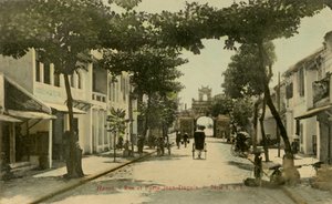 Widok ulicy w Hanoi, Wietnam. autorstwa Unbekannter Künstler