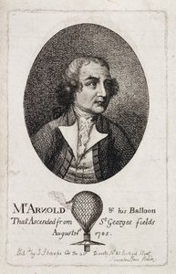 Stuart Amos Arnold, angielski aeronauta, ok. 1785 autorstwa Unbekannt