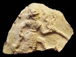 Tablica przedstawiająca boga burzy Ishchali, Isun Larsa, Babilon, Mezopotamia, ok. 2000-1600 pne autorstwa Unbekannt