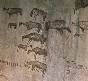 Tanzania, Dodoma Region, Rysunki naskalne