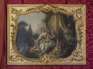 Dzielny pastor lub wianek. Obraz Francois Bouchera (1703-1770). Sala parad lub parad księżniczki. Hotel de Soubise, Paryż autorstwa Unbekannt