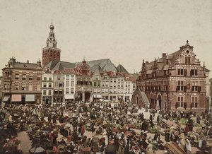 Wielki Rynek, Nijmegen, ok. 1900 autorstwa Unbekannt