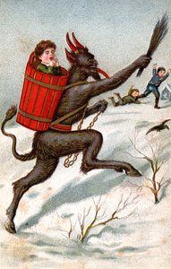 Krampus, ok. 1910 r. (pocztówka) autorstwa Unbekannter Künstler