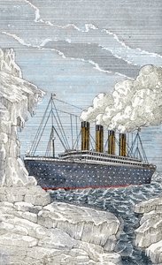14 kwietnia liniowiec Titanic zderzył się z górą lodową autorstwa Unbekannter Künstler