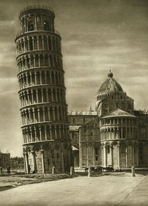 Krzywa wieża i absyda kopuły (duomu) w Pizie w 1925 r. autorstwa Unbekannt