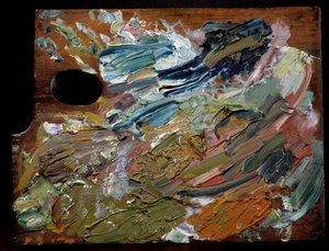 Paleta holenderskiego malarza Vincenta Van Gogha (1853-1890), 35 cm autorstwa Unbekannter Künstler