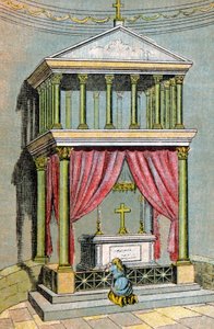 Grób świętego Marcina, ok. 1900 r. (ilustracja) autorstwa Unbekannter Künstler