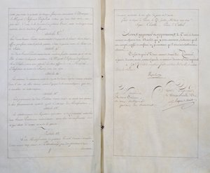 Traktat o wiecznym pokoju i przyjaźni między Francją a Rosją, podpisany w Paryżu 20 lipca autorstwa Unbekannt