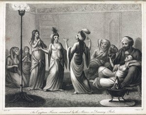 Egipski harem, animowany przez tancerzy i almee autorstwa Unbekannt