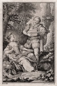 Scena rodzajowa bez tytułu, Paryż 1766 (rycina) autorstwa Unbekannter Künstler