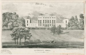 Uttoxeter - Doveridge Hall: litografia, nd [c 1839] autorstwa Unbekannt