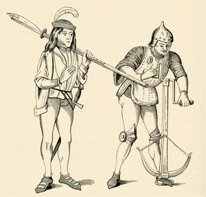 Varlet/Squire i Łucznik autorstwa Unbekannter Künstler