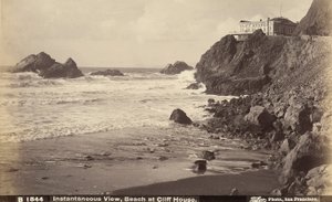 Widok na Cliff House i plażę poniżej, San Francisco autorstwa Unbekannter Künstler