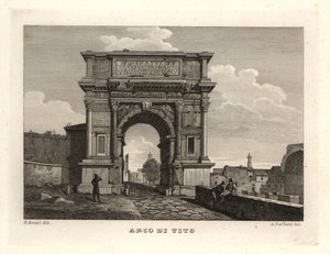 Widok Łuku Tytusa, Arco di Tito, Rzym autorstwa Unbekannt