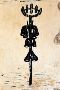 Malowidło ścienne voodoo na klasztorze. Togoville, Togo autorstwa Unbekannt