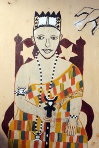Malowidło ścienne voodoo na klasztorze. Togoville, Togo autorstwa Unbekannt