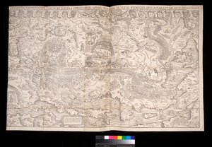 Mapa ścienna z kampanii tureckiej 1529 autorstwa Johanna Haselberga (fl.1514–37) i Christopha Zella (zm.1590), Norymberga autorstwa Unbekannt