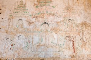 Malowidło ścienne, Sulamani Pahto, Bagan (zdjęcie) autorstwa Unbekannter Künstler