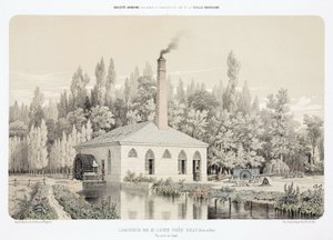 Water Power, przed 1900 walcownia cynku (Laminoir), Saint Louis, niedaleko Bray, Francja autorstwa Unbekannt