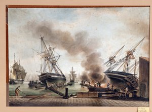 Akwarela A. Roux. XIX wiek Marsylia, Musee du Vieux Marseille autorstwa Unbekannter Künstler