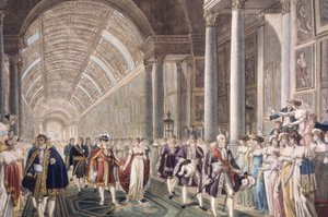 Ślub Napoleona I i Marii Ludwiki w Luwrze, ok. 1810 r. (rycina) autorstwa Unbekannter Künstler