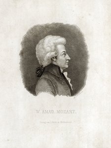 Grawerowanie Wolfganga Amadeusza Mozarta. autorstwa Unbekannt