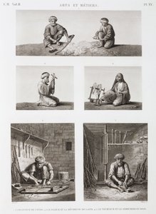 Wełniany i czesankowy, przędzalnia włókienniczych i drzewnych, Egipt, ok. 1798 autorstwa Unbekannt