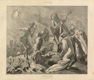 Młoda miłość, Karlsruhe, ok. 1850 r. (grawerunek) autorstwa Unbekannter Künstler