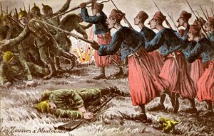 Zouave pod Montmirail na froncie zachodnim autorstwa Unbekannter Künstler