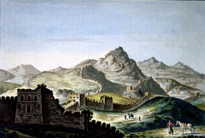 Wielki Mur Chiński, ok. 1820 r. (rycina) autorstwa Unbekannter Künstler