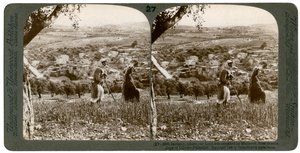 Bethany widziana ze wschodniego zbocza Góry Oliwnej, Palestyna, 1899. autorstwa Underwood and Underwood