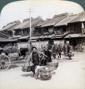 Kulisy, scena uliczna w Tokio, 1896