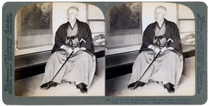Hrabia Okuma, były minister spraw zagranicznych, przywódca Partii Postępowej, Tokio, Japonia, 1904. autorstwa Underwood and Underwood
