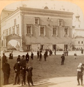 Słynne Czerwone Schody i Stary Pałac, Moskwa, Rosja, 1900. autorstwa Underwood and Underwood