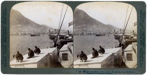 Hongkong z portu, 1901 autorstwa Underwood and Underwood