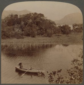 Nad jeziorem Upper Lake w ładnym Killarney, Irlandia, 1901. autorstwa Underwood and Underwood