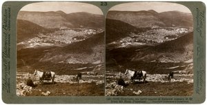 Sychem, na południowy zachód od góry Ebal, Palestyna, 1900. autorstwa Underwood and Underwood