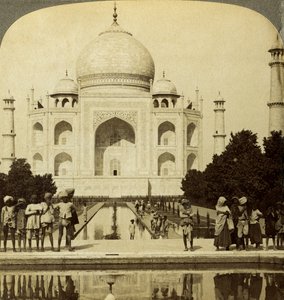Taj Mahal, Agra, Uttar Pradesh, Indie. autorstwa Underwood and Underwood