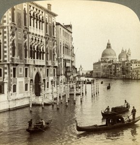Canal Grande, Wenecja, Włochy. autorstwa Underwood and Underwood